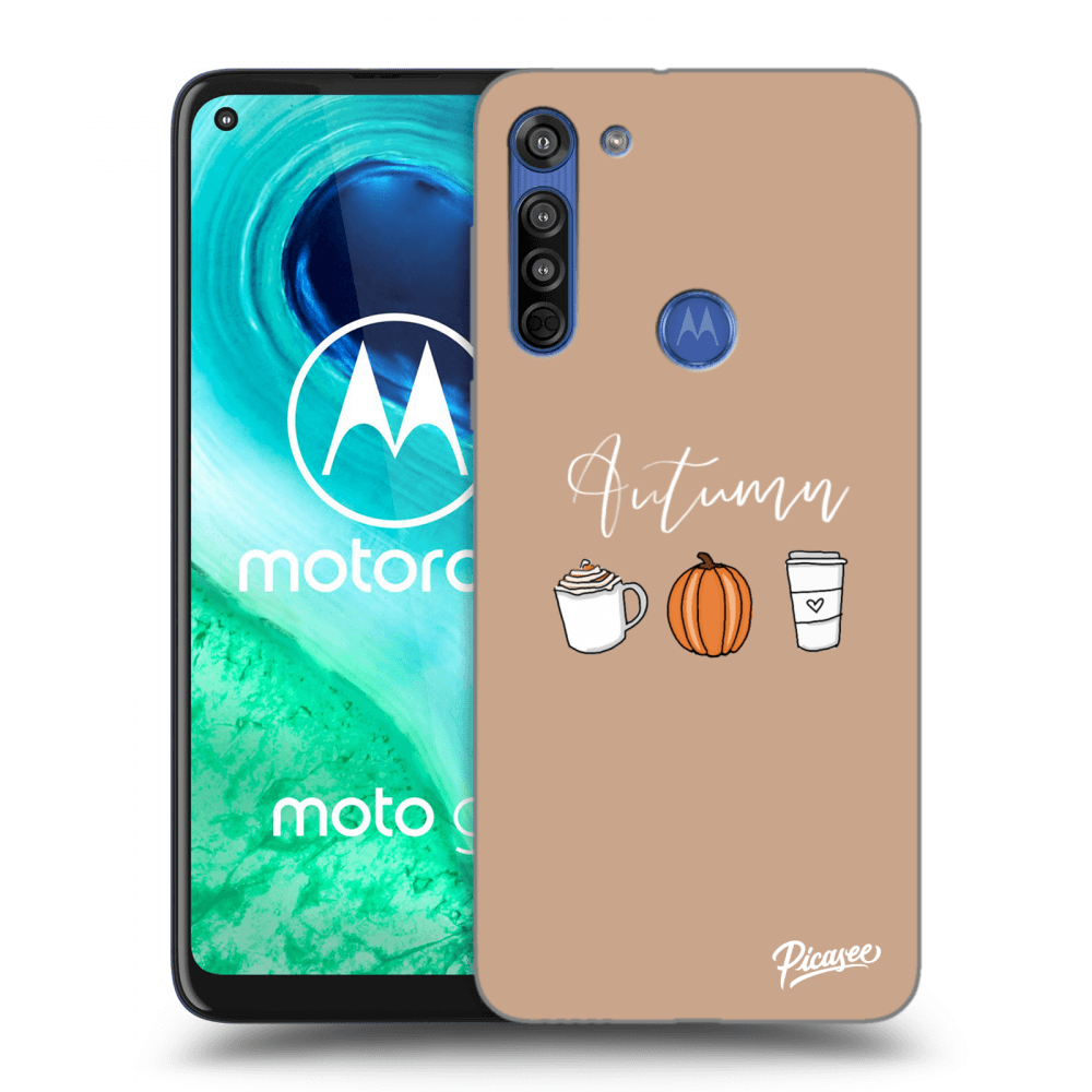 Picasee silikonska prozirna maskica za Motorola Moto G8 - Autumn