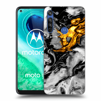 Maskica za Motorola Moto G8 - Black Gold 2