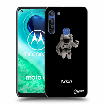 Picasee silikonska prozirna maskica za Motorola Moto G8 - Astronaut Minimal