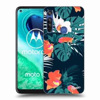 Picasee silikonska prozirna maskica za Motorola Moto G8 - Monstera Color