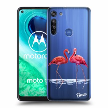 Maskica za Motorola Moto G8 - Flamingos couple