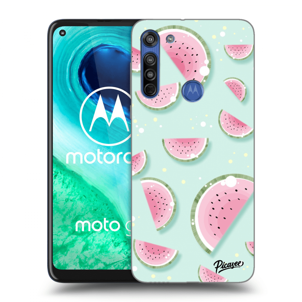 Picasee silikonska prozirna maskica za Motorola Moto G8 - Watermelon 2