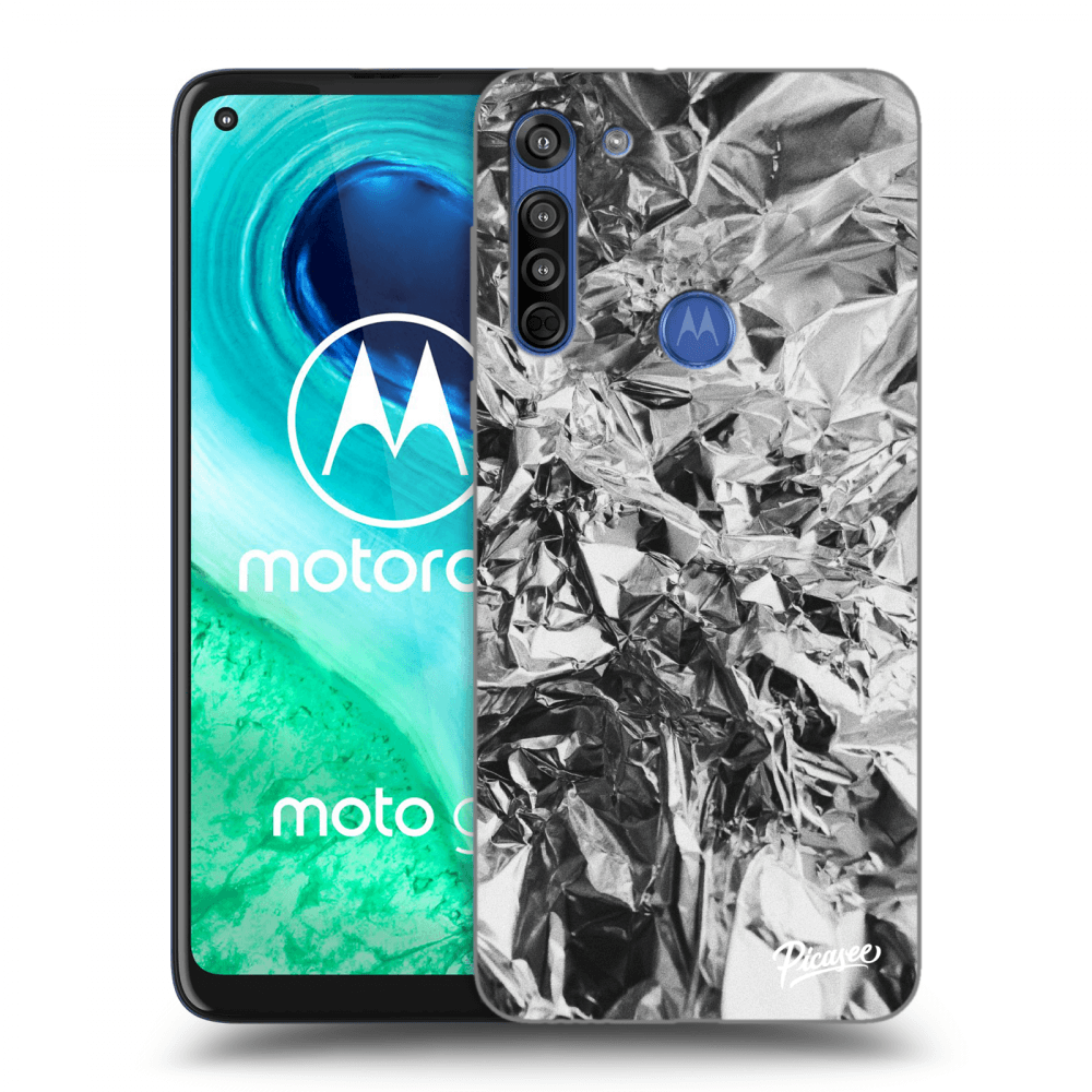 Picasee silikonska prozirna maskica za Motorola Moto G8 - Chrome