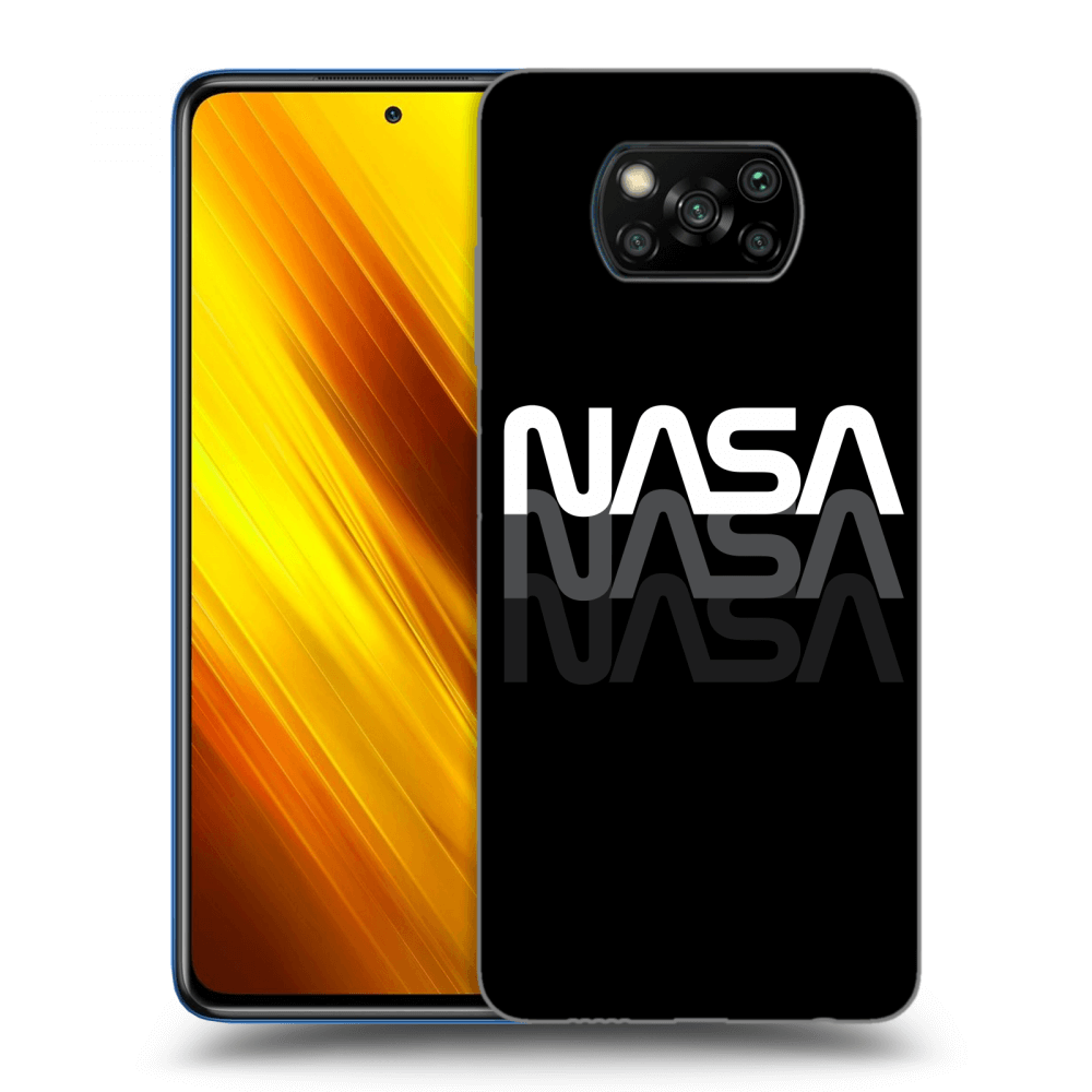 Picasee crna silikonska maskica za Xiaomi Poco X3 - NASA Triple