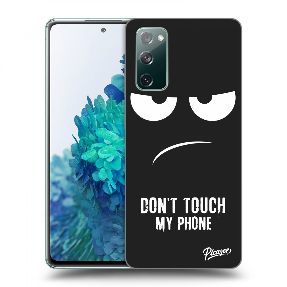 Picasee crna silikonska maskica za Samsung Galaxy S20 FE - Don't Touch My Phone