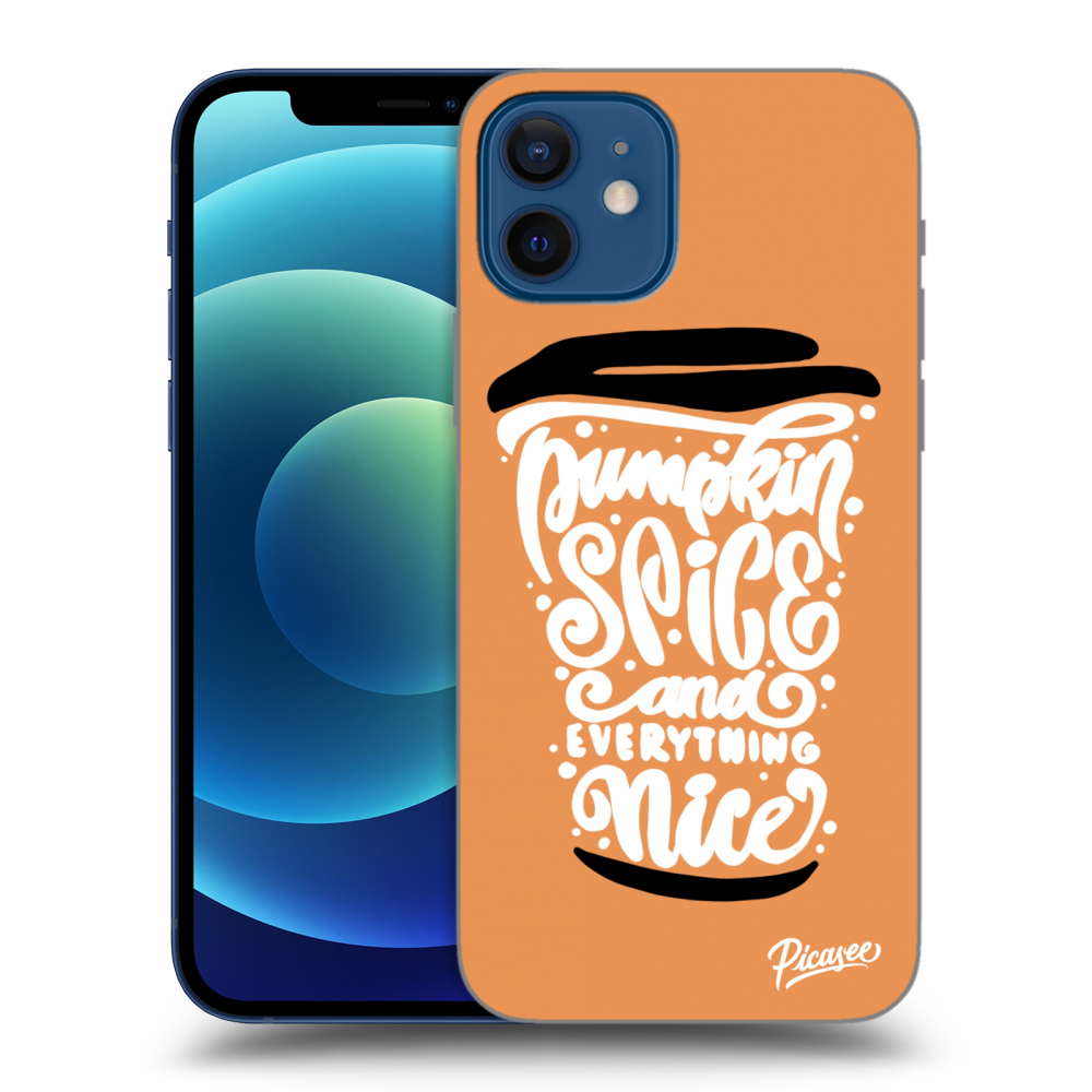 Picasee silikonska prozirna maskica za Apple iPhone 12 - Pumpkin coffee