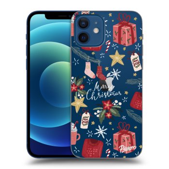 Picasee silikonska prozirna maskica za Apple iPhone 12 - Christmas