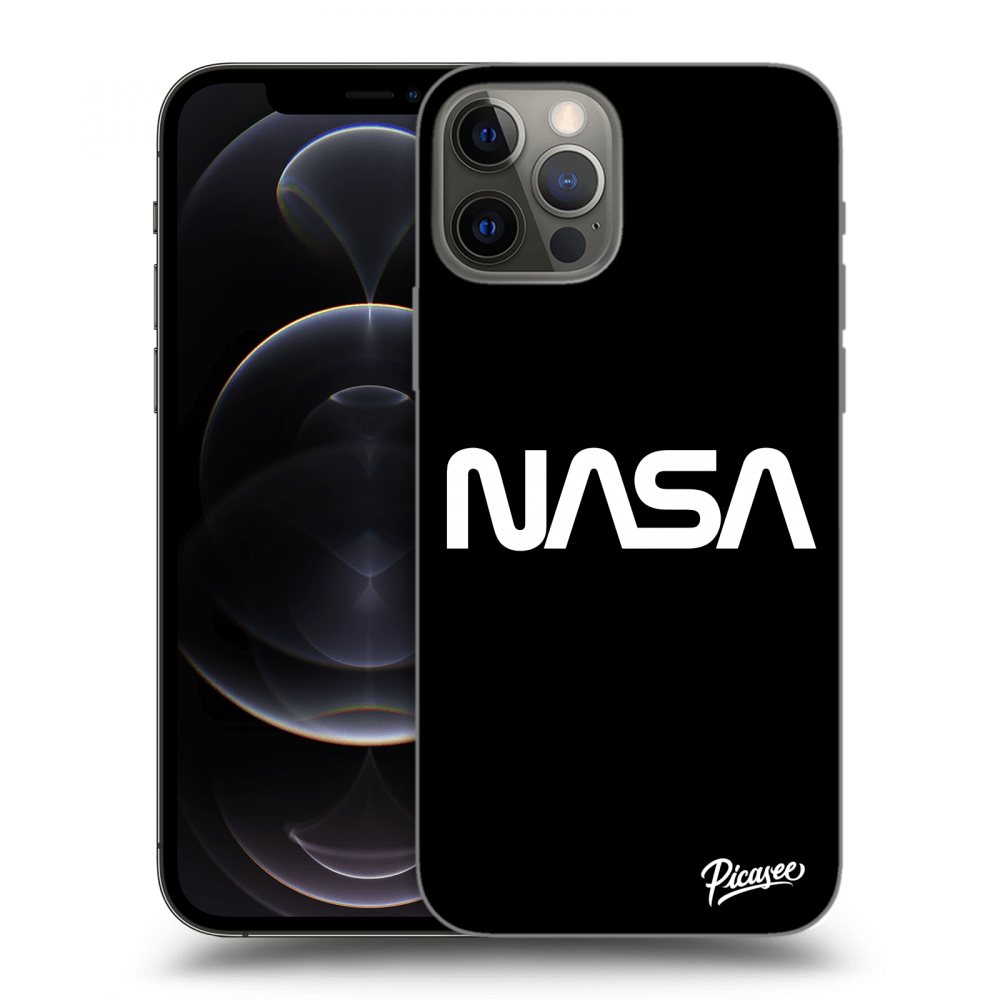 Picasee crna silikonska maskica za Apple iPhone 12 Pro - NASA Basic