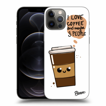 Picasee crna silikonska maskica za Apple iPhone 12 Pro - Cute coffee