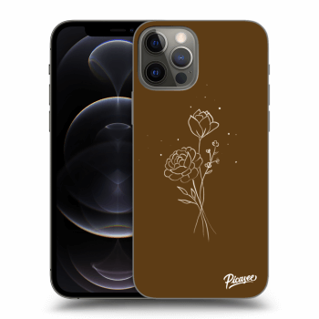 Picasee ULTIMATE CASE MagSafe za Apple iPhone 12 Pro - Brown flowers