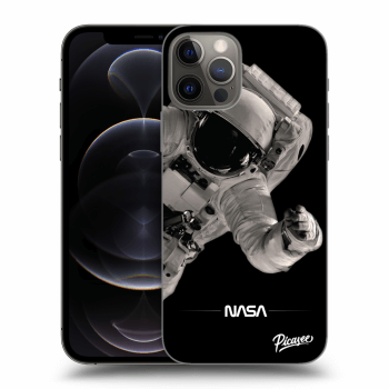 Picasee crna silikonska maskica za Apple iPhone 12 Pro - Astronaut Big