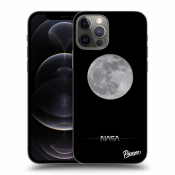 Picasee crna silikonska maskica za Apple iPhone 12 Pro - Moon Minimal
