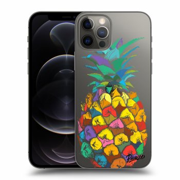 Picasee silikonska prozirna maskica za Apple iPhone 12 Pro - Pineapple