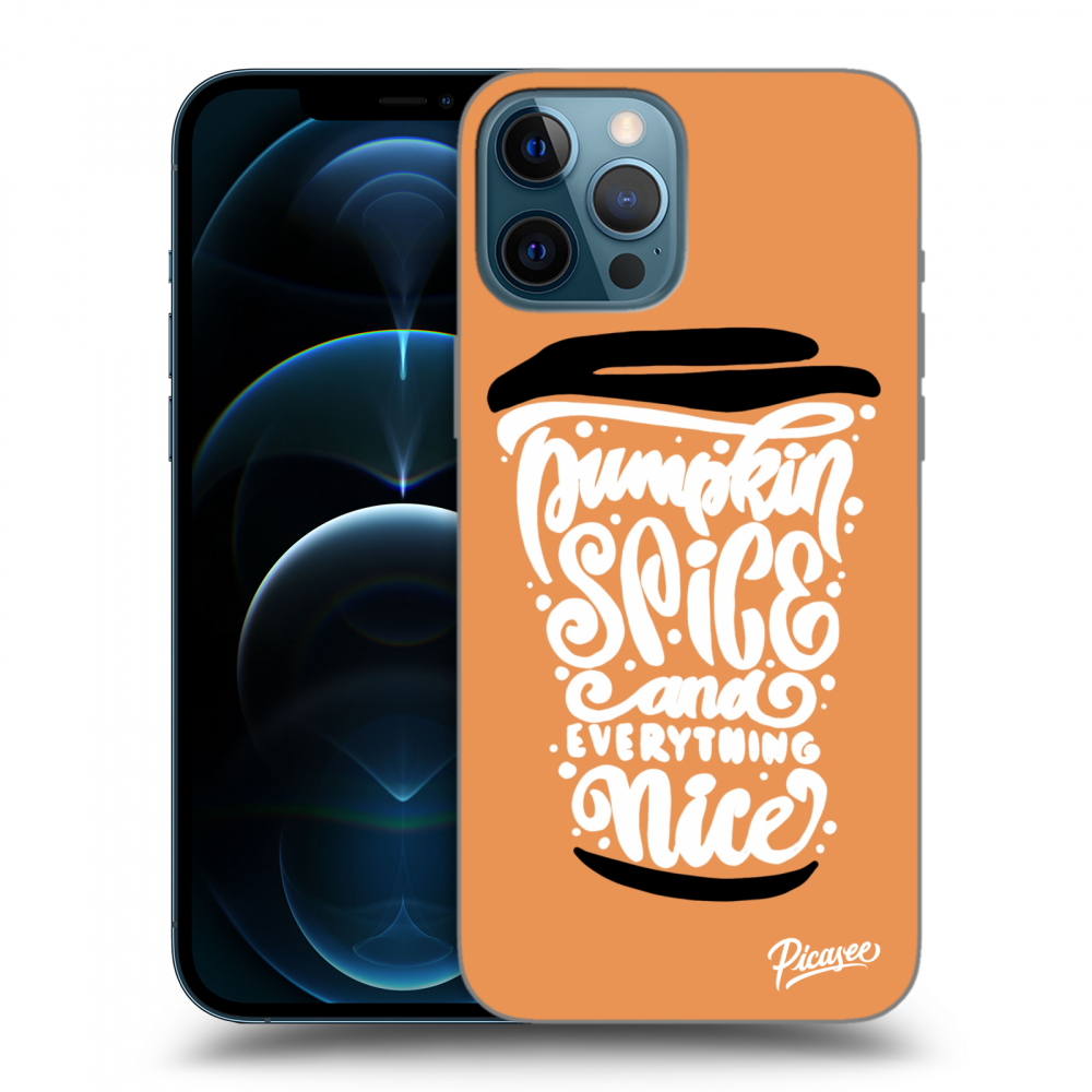 Picasee silikonska prozirna maskica za Apple iPhone 12 Pro Max - Pumpkin coffee