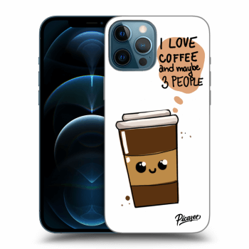 Picasee crna silikonska maskica za Apple iPhone 12 Pro Max - Cute coffee