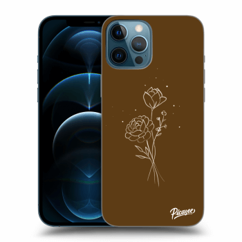 Picasee ULTIMATE CASE MagSafe za Apple iPhone 12 Pro Max - Brown flowers