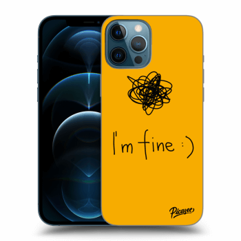 Picasee crna silikonska maskica za Apple iPhone 12 Pro Max - I am fine