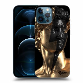 Picasee crna silikonska maskica za Apple iPhone 12 Pro Max - Wildfire - Gold