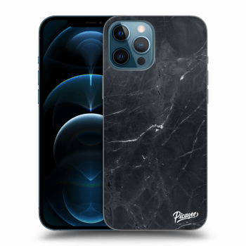 Picasee crna silikonska maskica za Apple iPhone 12 Pro Max - Black marble