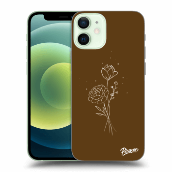 Picasee ULTIMATE CASE MagSafe za Apple iPhone 12 mini - Brown flowers