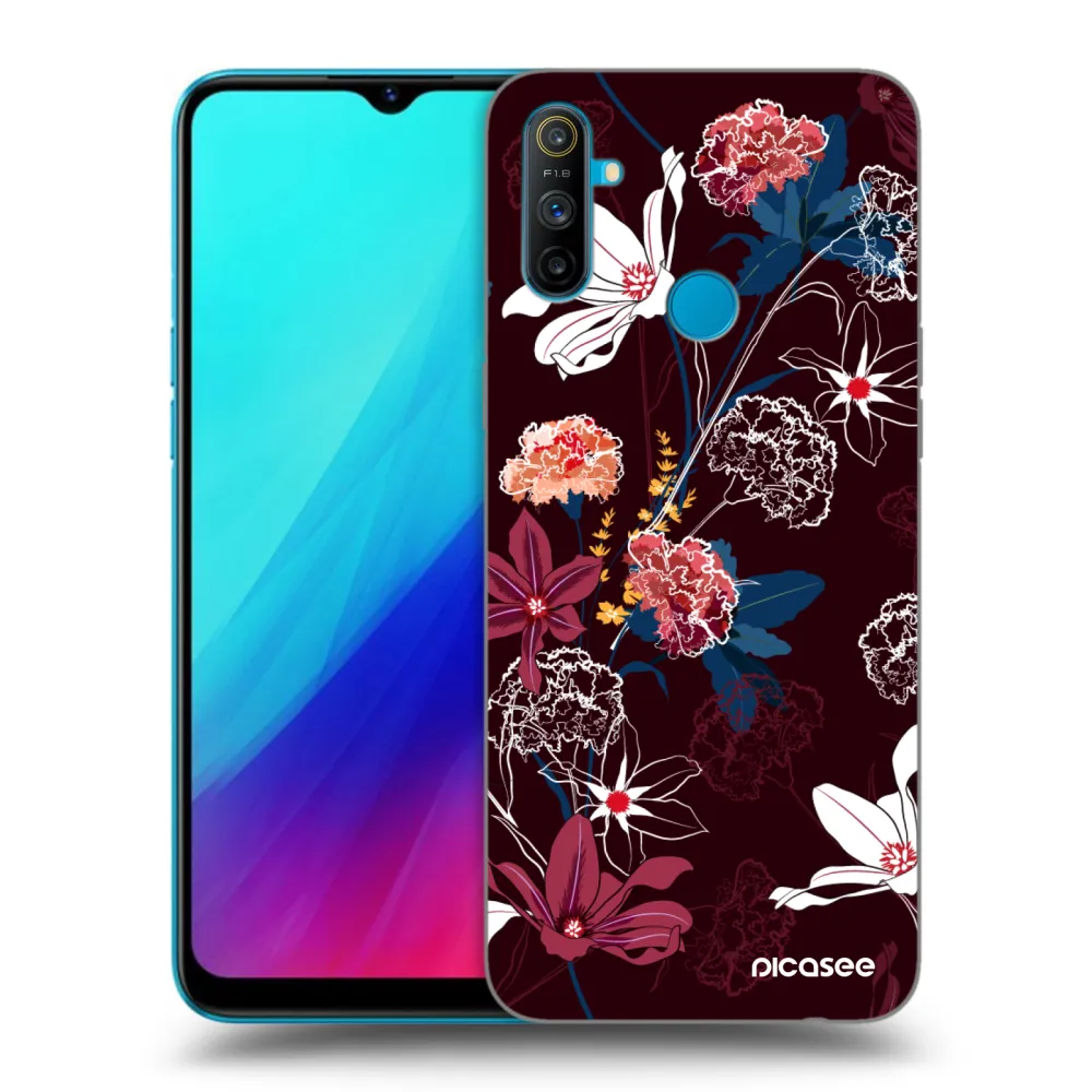 Picasee crna silikonska maskica za Realme C3 - Dark Meadow
