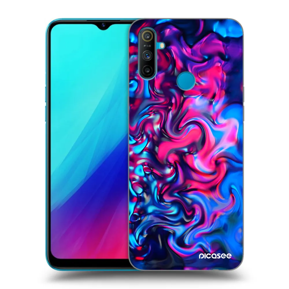 Picasee crna silikonska maskica za Realme C3 - Redlight