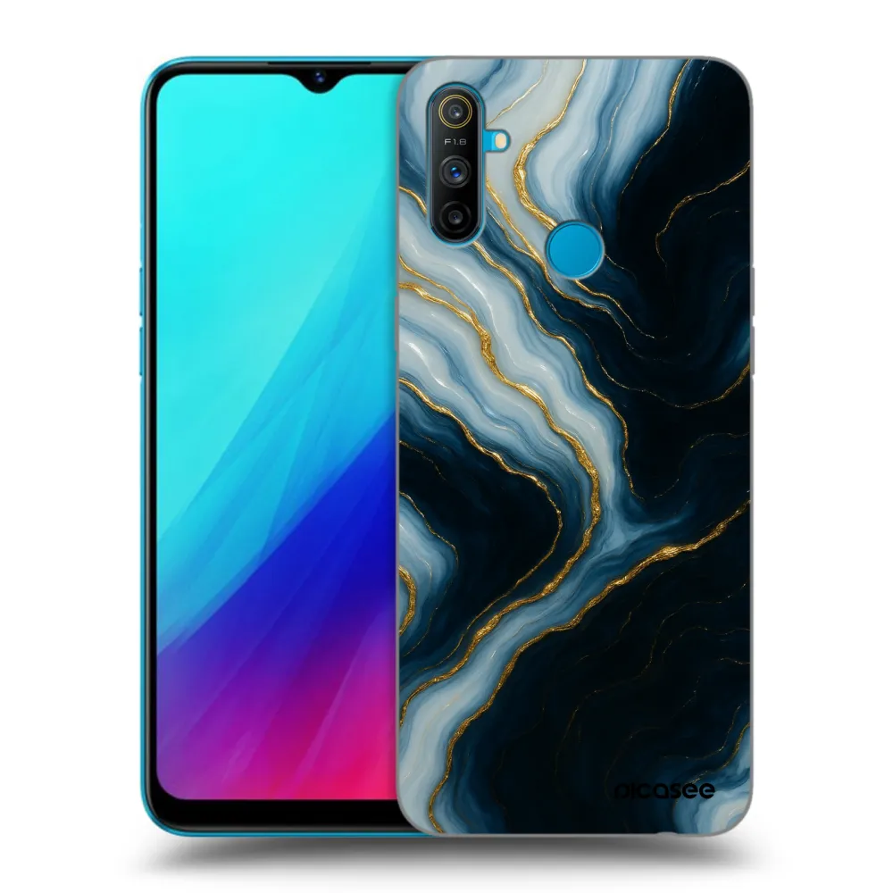 Picasee crna silikonska maskica za Realme C3 - Luna