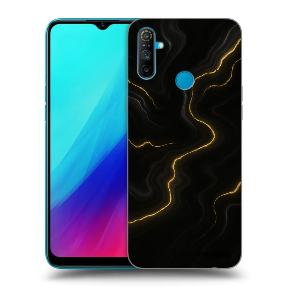 Picasee crna silikonska maskica za Realme C3 - Thunder