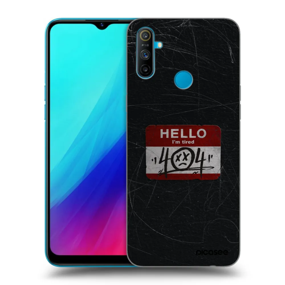 Picasee crna silikonska maskica za Realme C3 - HELLO 404