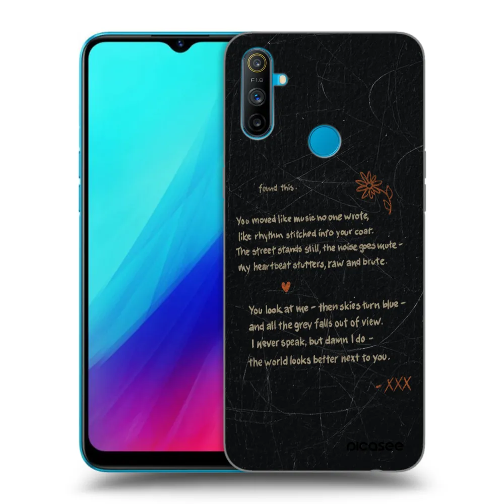 Picasee crna silikonska maskica za Realme C3 - POET