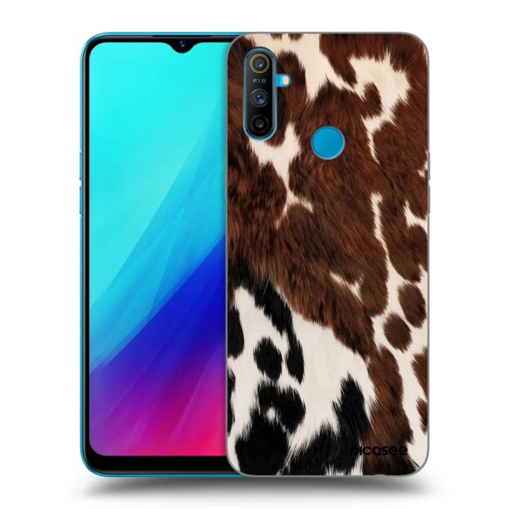 Picasee crna silikonska maskica za Realme C3 - Rust