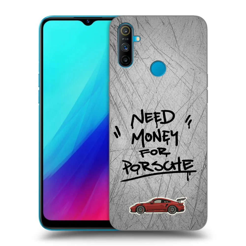 Picasee crna silikonska maskica za Realme C3 - Grey Drift