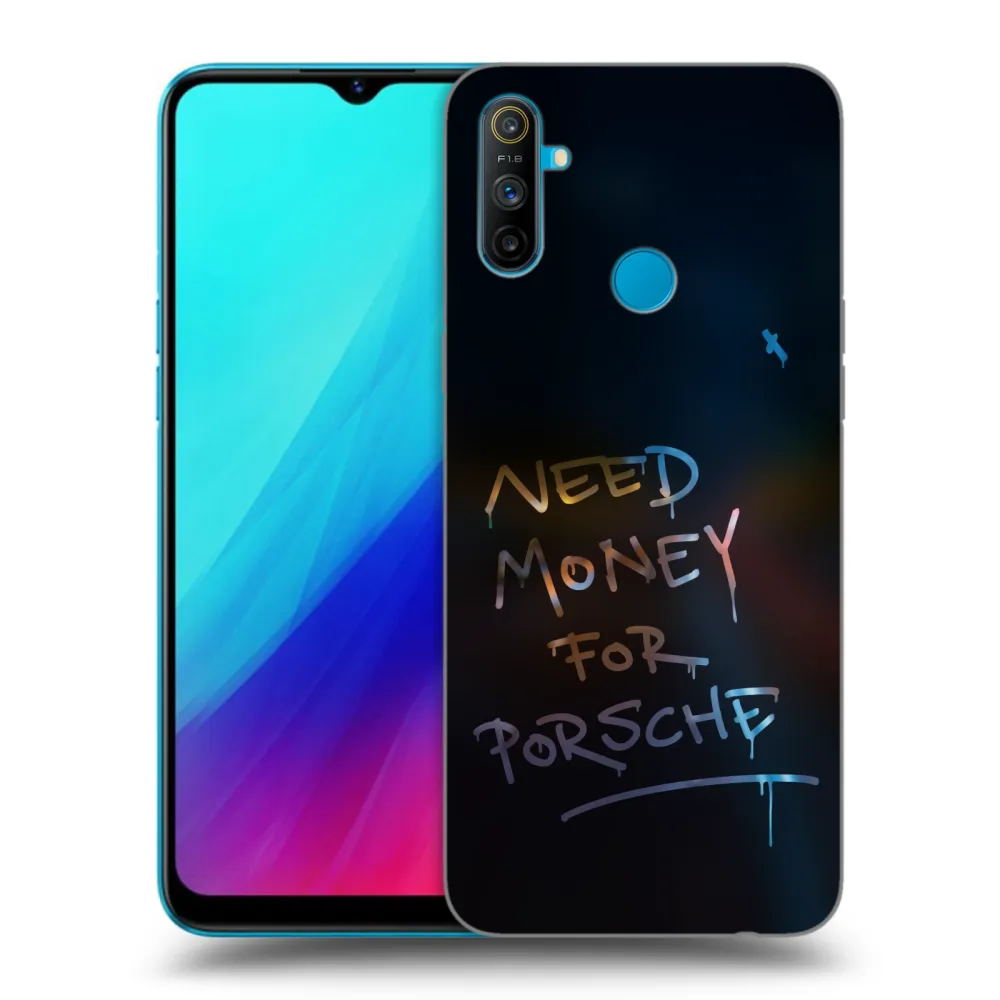 Picasee crna silikonska maskica za Realme C3 - Neon Nights
