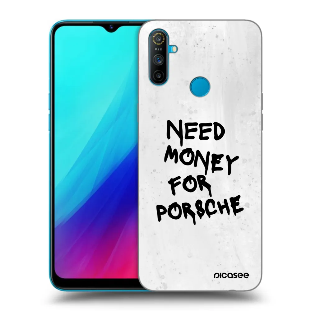 Picasee crna silikonska maskica za Realme C3 - White Dollar