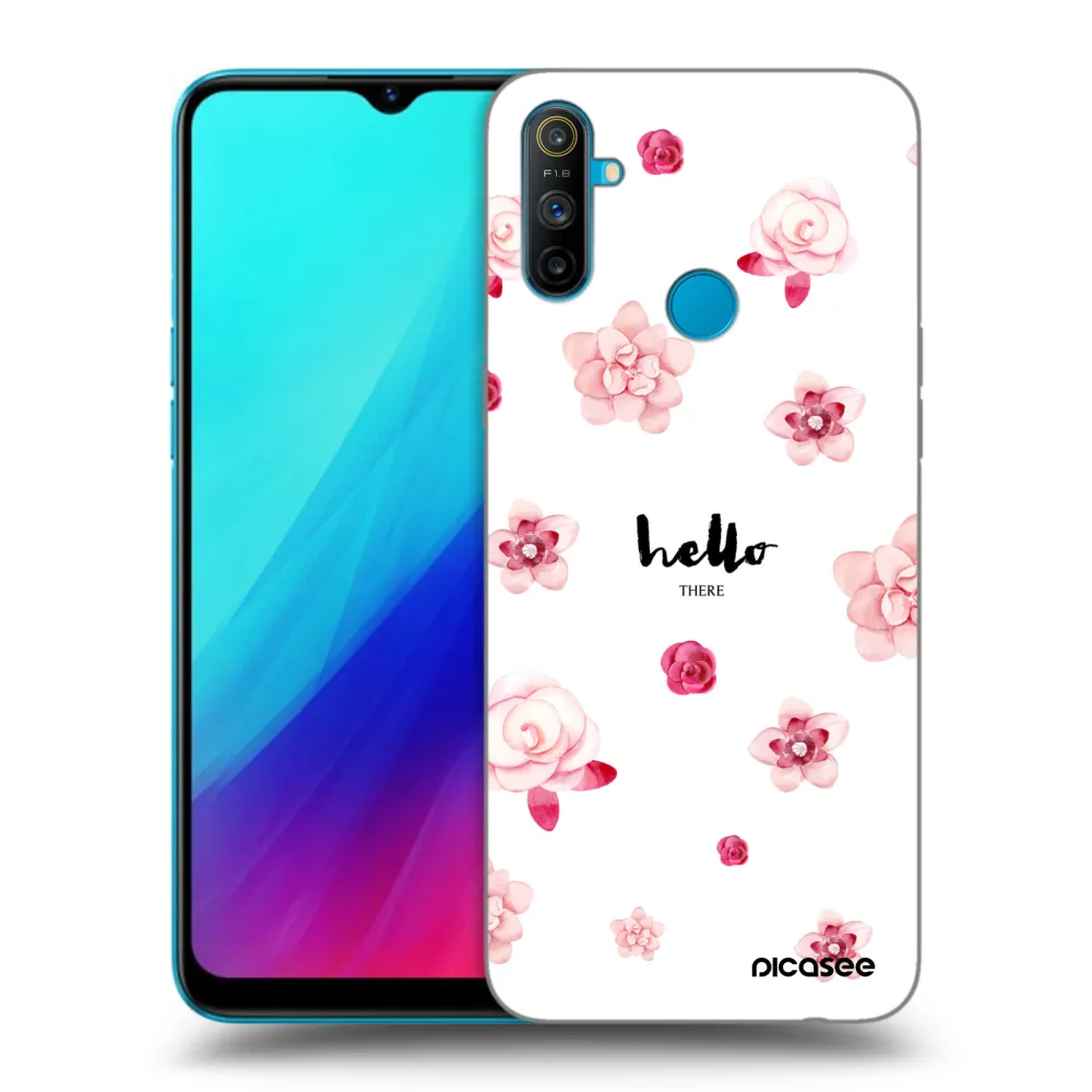 Picasee crna silikonska maskica za Realme C3 - Hello there