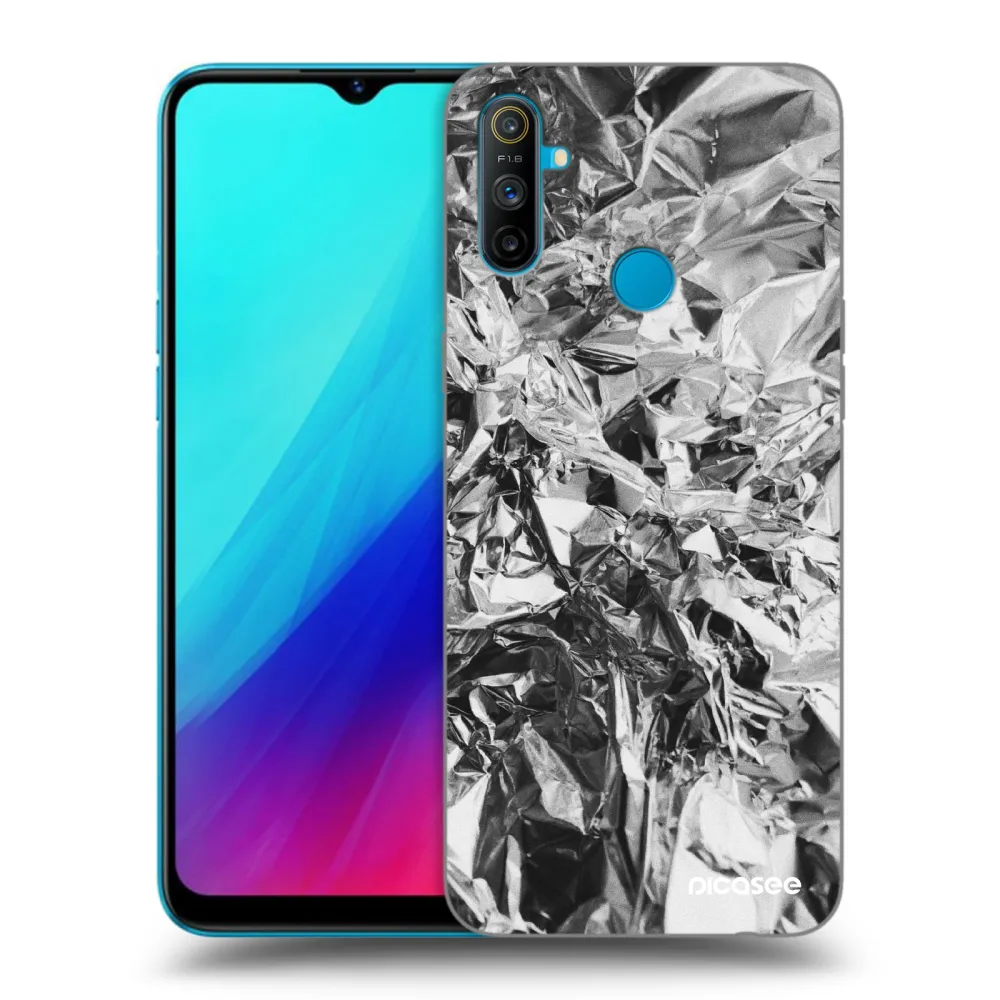 Picasee crna silikonska maskica za Realme C3 - Chrome
