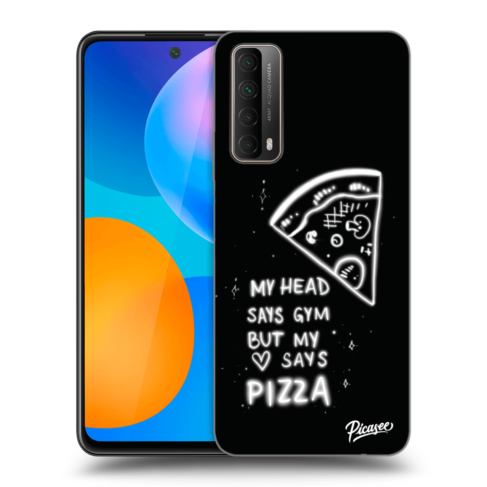 Picasee crna silikonska maskica za Huawei P Smart 2021 - Pizza