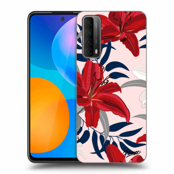 Picasee silikonska prozirna maskica za Huawei P Smart 2021 - Red Lily