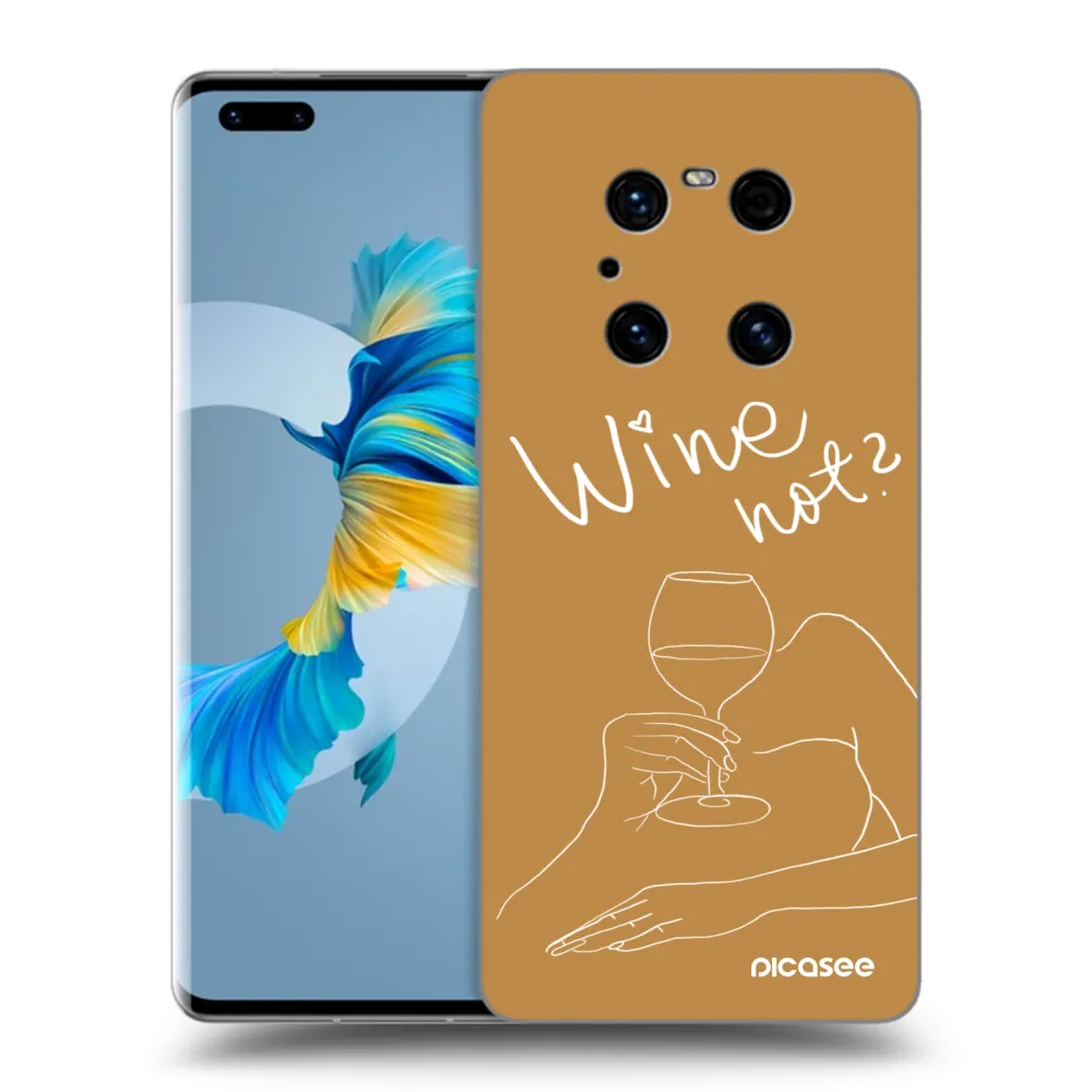 Picasee crna silikonska maskica za Huawei Mate 40 Pro - Wine not