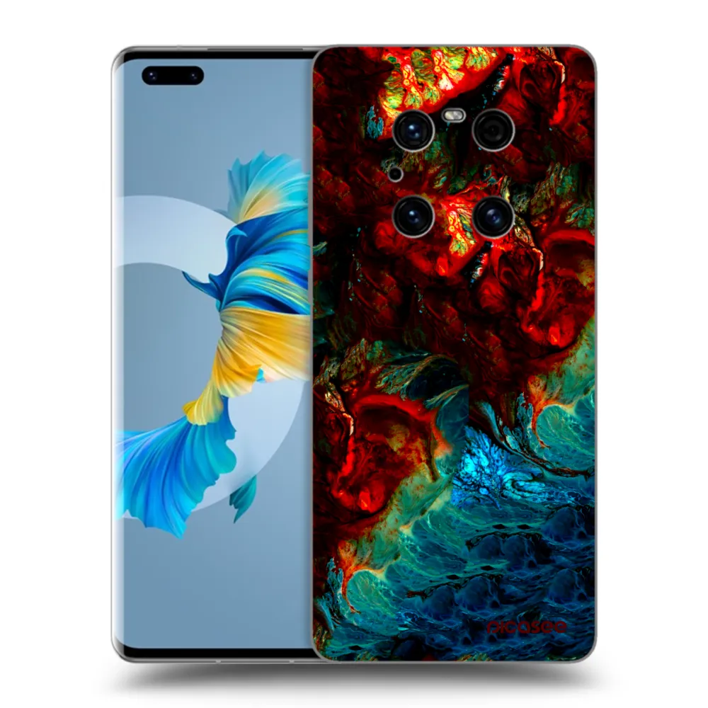 Picasee crna silikonska maskica za Huawei Mate 40 Pro - Universe