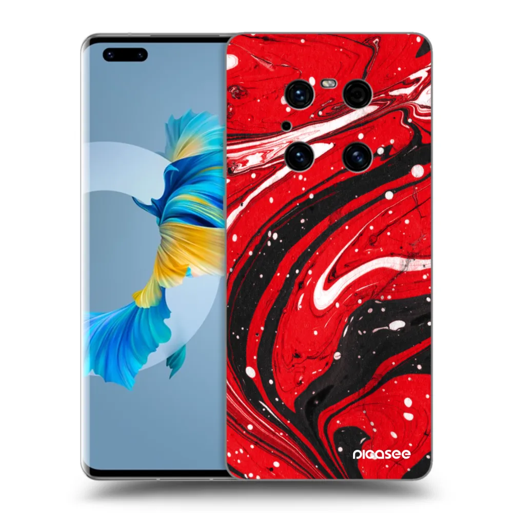 Picasee crna silikonska maskica za Huawei Mate 40 Pro - Red black