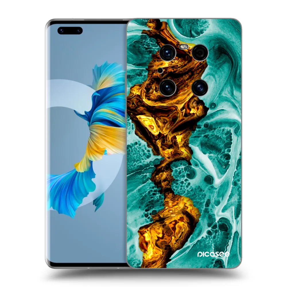 Picasee crna silikonska maskica za Huawei Mate 40 Pro - Goldsky