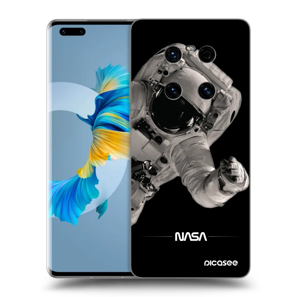 Picasee crna silikonska maskica za Huawei Mate 40 Pro - Astronaut Big
