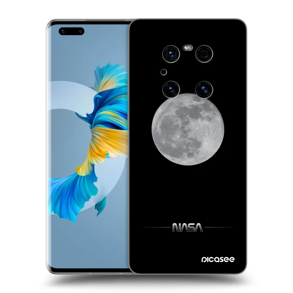 Picasee crna silikonska maskica za Huawei Mate 40 Pro - Moon Minimal