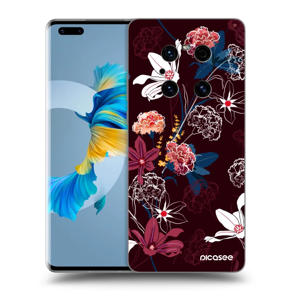 Picasee crna silikonska maskica za Huawei Mate 40 Pro - Dark Meadow
