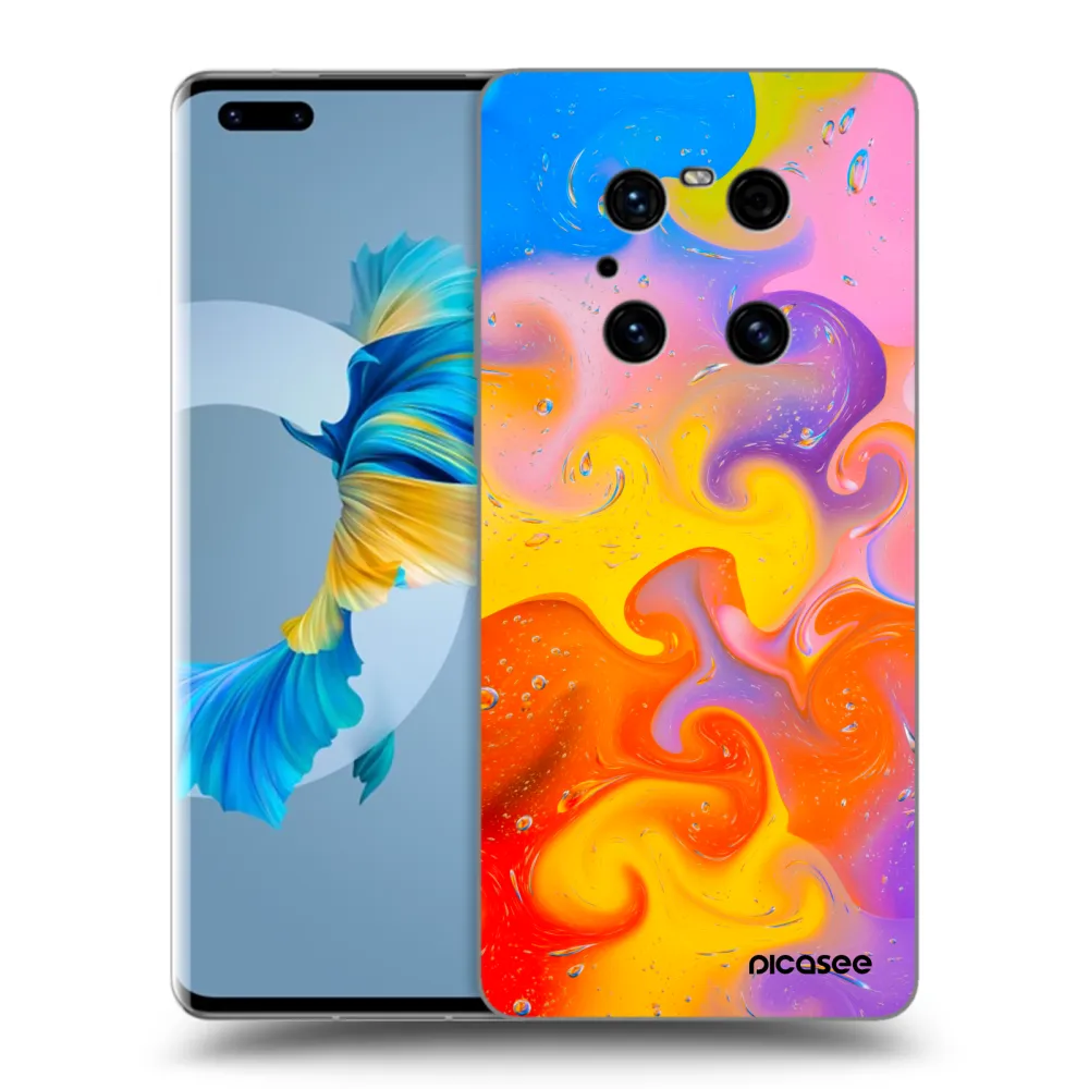 Picasee crna silikonska maskica za Huawei Mate 40 Pro - Bubbles