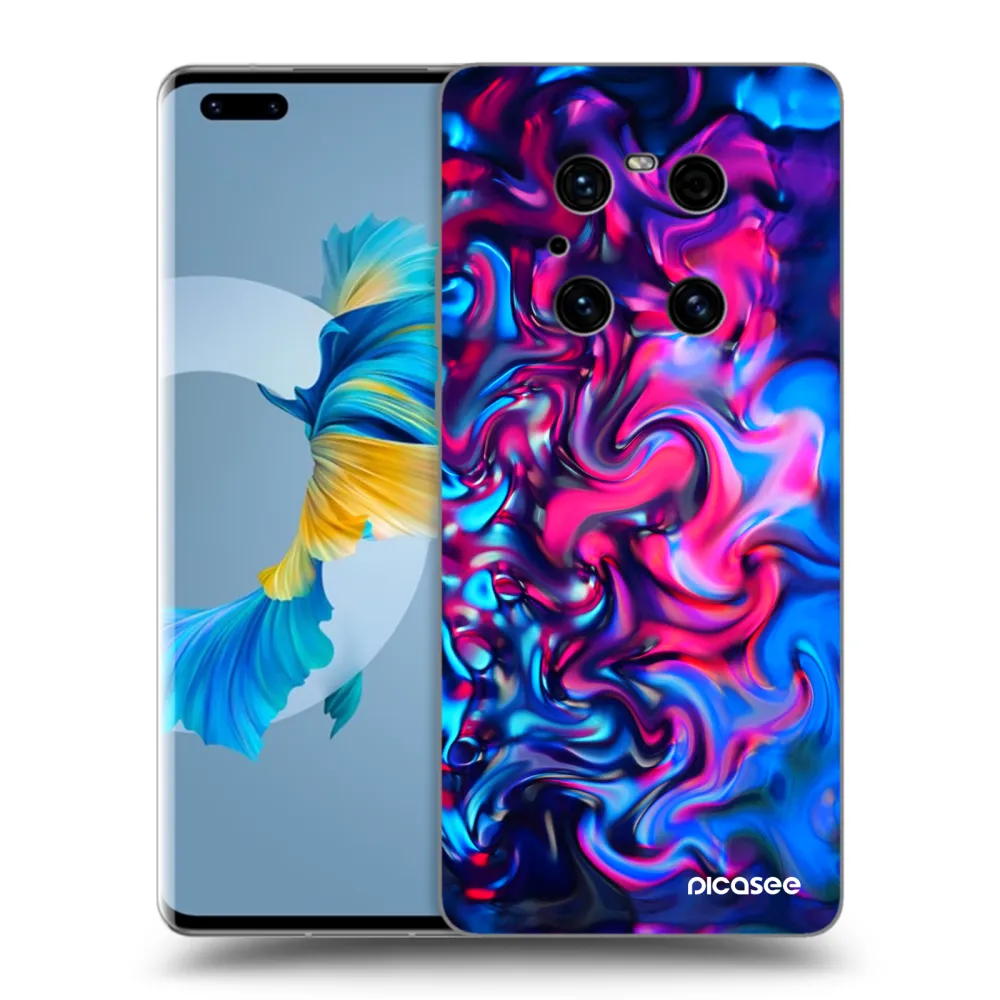 Picasee crna silikonska maskica za Huawei Mate 40 Pro - Redlight