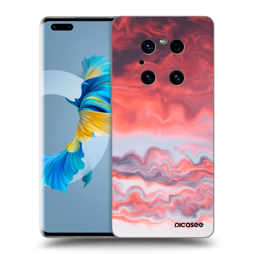 Picasee crna silikonska maskica za Huawei Mate 40 Pro - Sunset