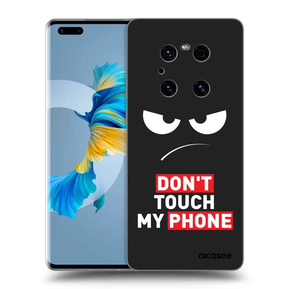 Picasee crna silikonska maskica za Huawei Mate 40 Pro - Angry Eyes - Transparent