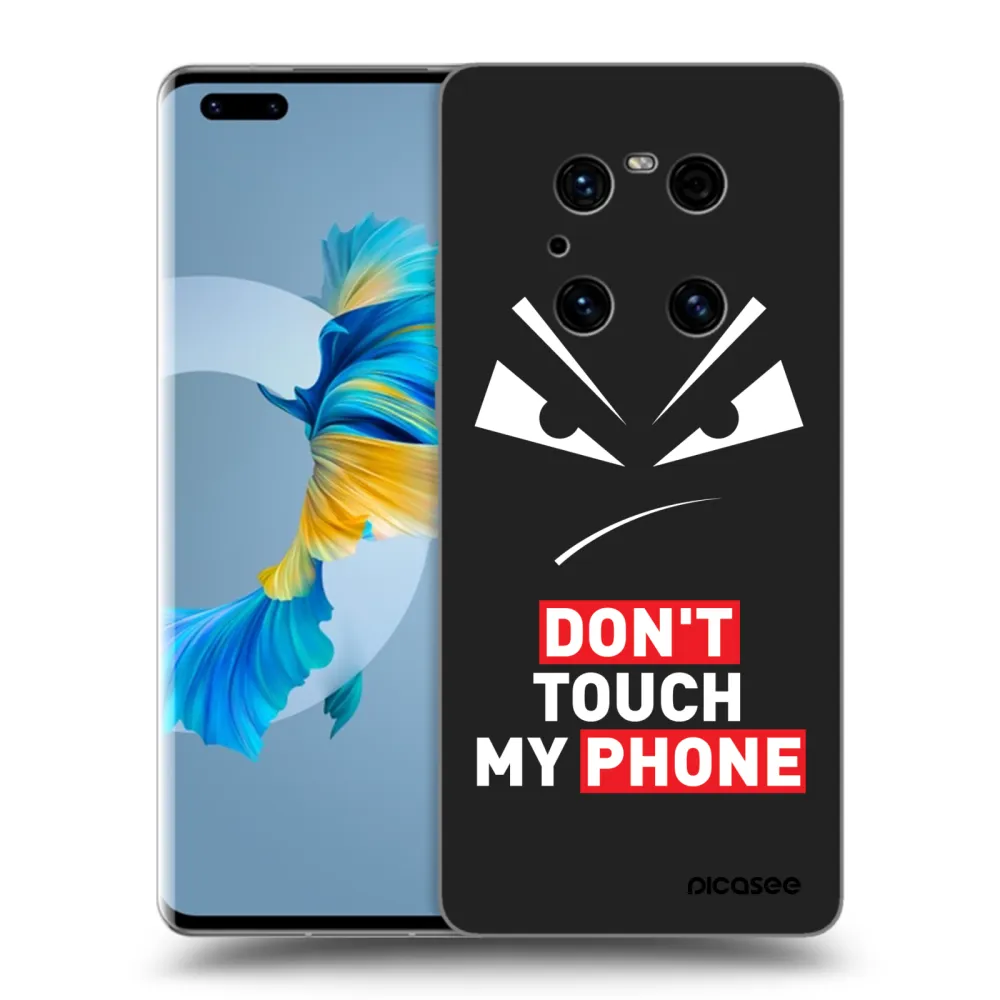 Picasee crna silikonska maskica za Huawei Mate 40 Pro - Evil Eye - Transparent